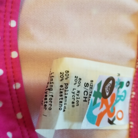 Roxy pink and white polka dot bikini bottoms - Picture 3 of 3